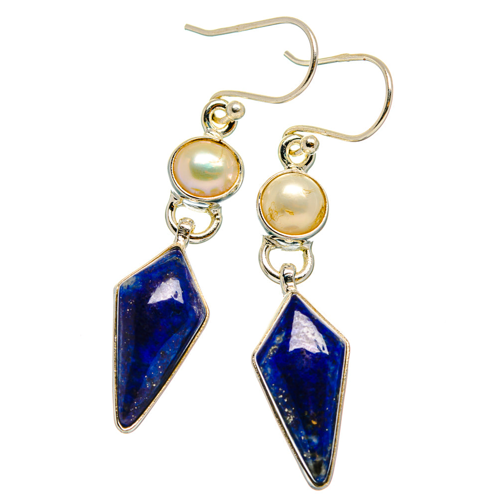 Lapis Lazuli Earrings handcrafted by Anasilvercos - EARR427498 - Photo 2