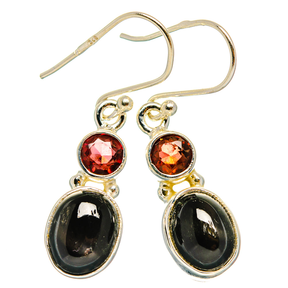 Star Diopside Earrings handcrafted by Anasilvercos - EARR427501 - Photo 2