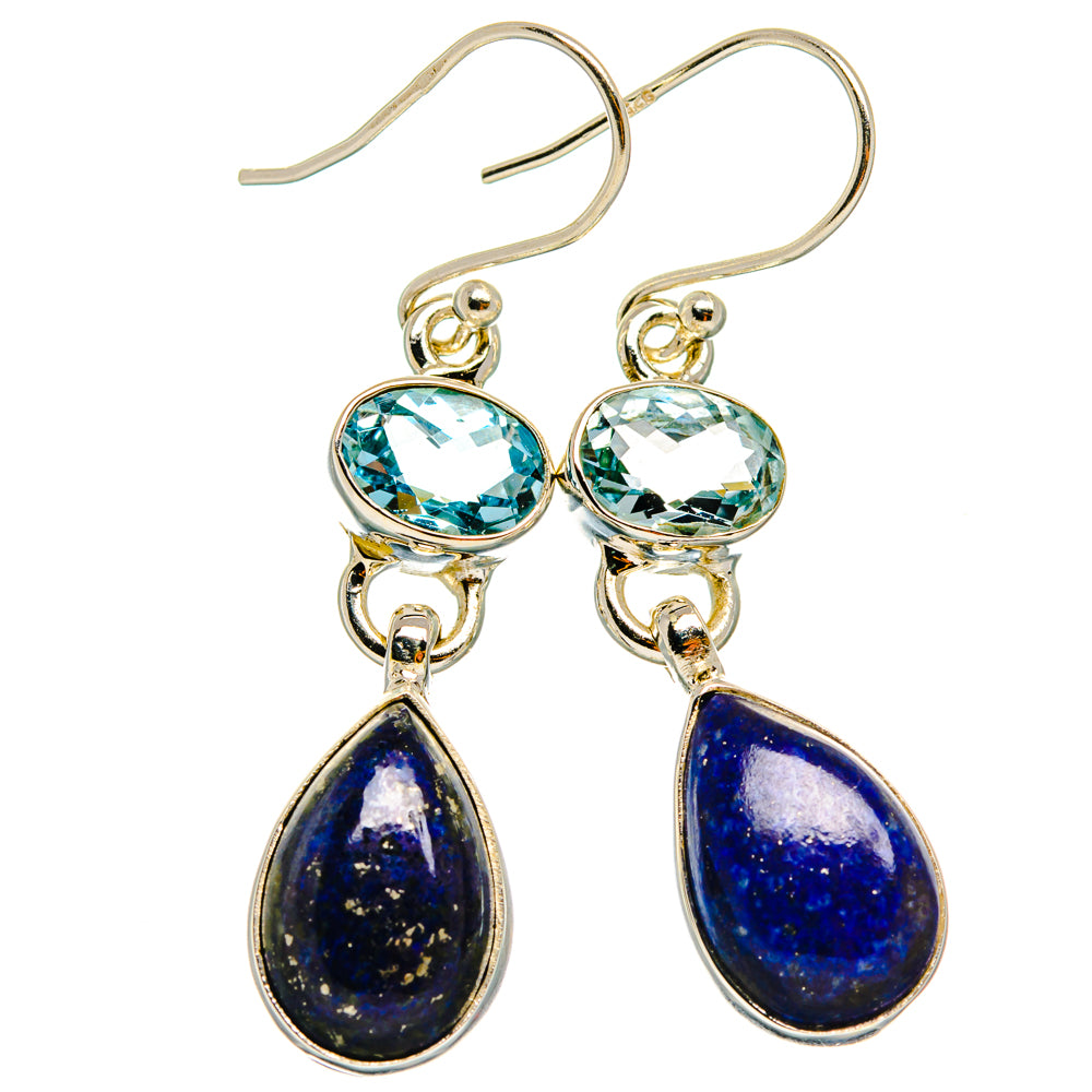 Lapis Lazuli Earrings handcrafted by Anasilvercos - EARR427503 - Photo 2