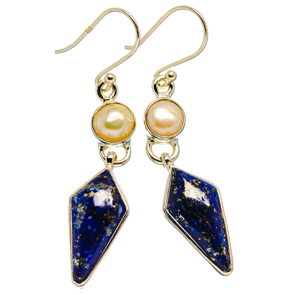 Lapis Lazuli Earrings handcrafted by Anasilvercos - EARR427513 - Photo 2