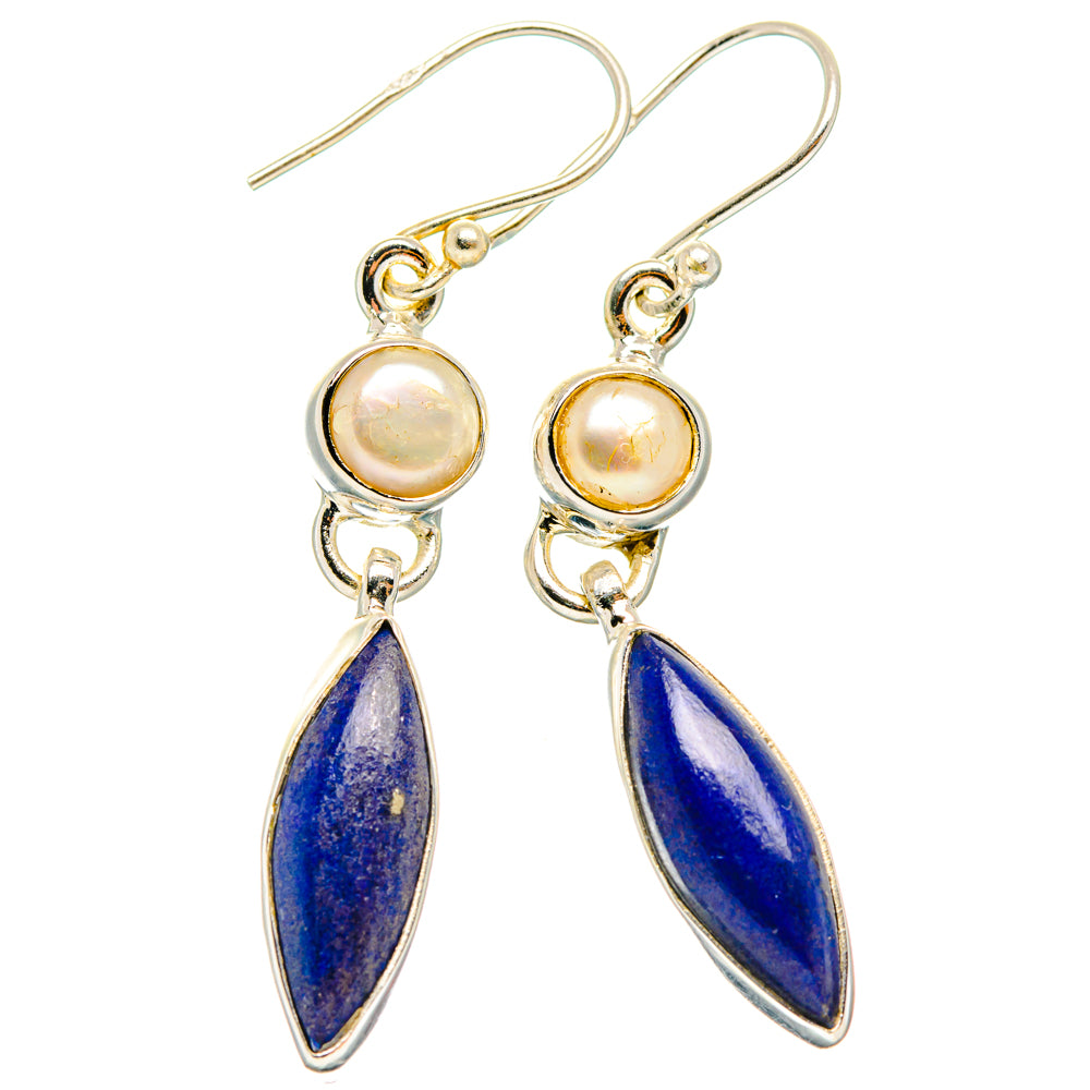 Lapis Lazuli Earrings handcrafted by Anasilvercos - EARR427550 - Photo 2
