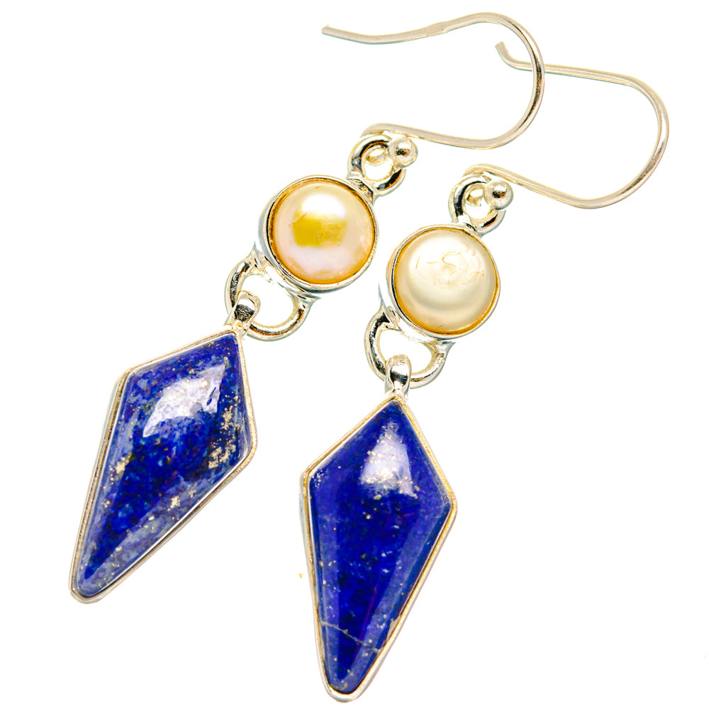 Lapis Lazuli Earrings handcrafted by Anasilvercos - EARR427551 - Photo 2