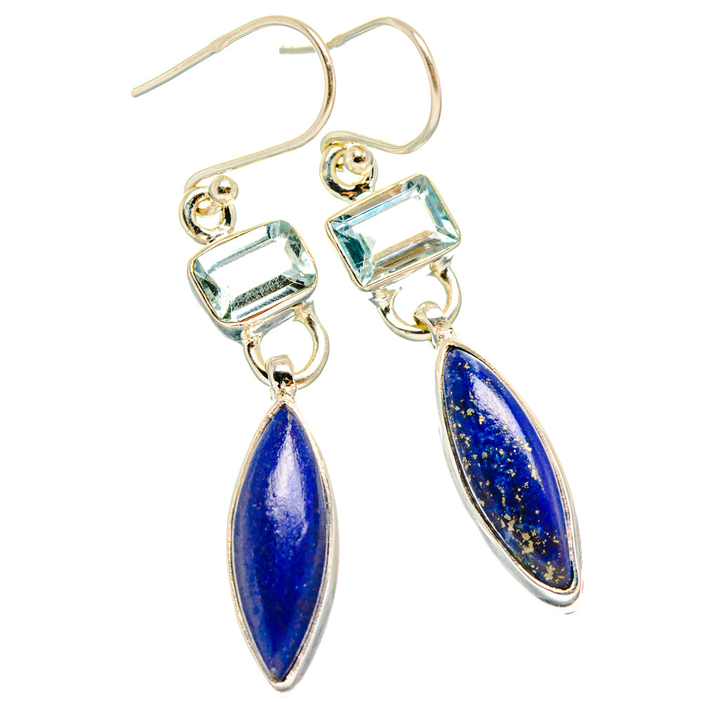 Lapis Lazuli Earrings handcrafted by Anasilvercos - EARR427554 - Photo 2