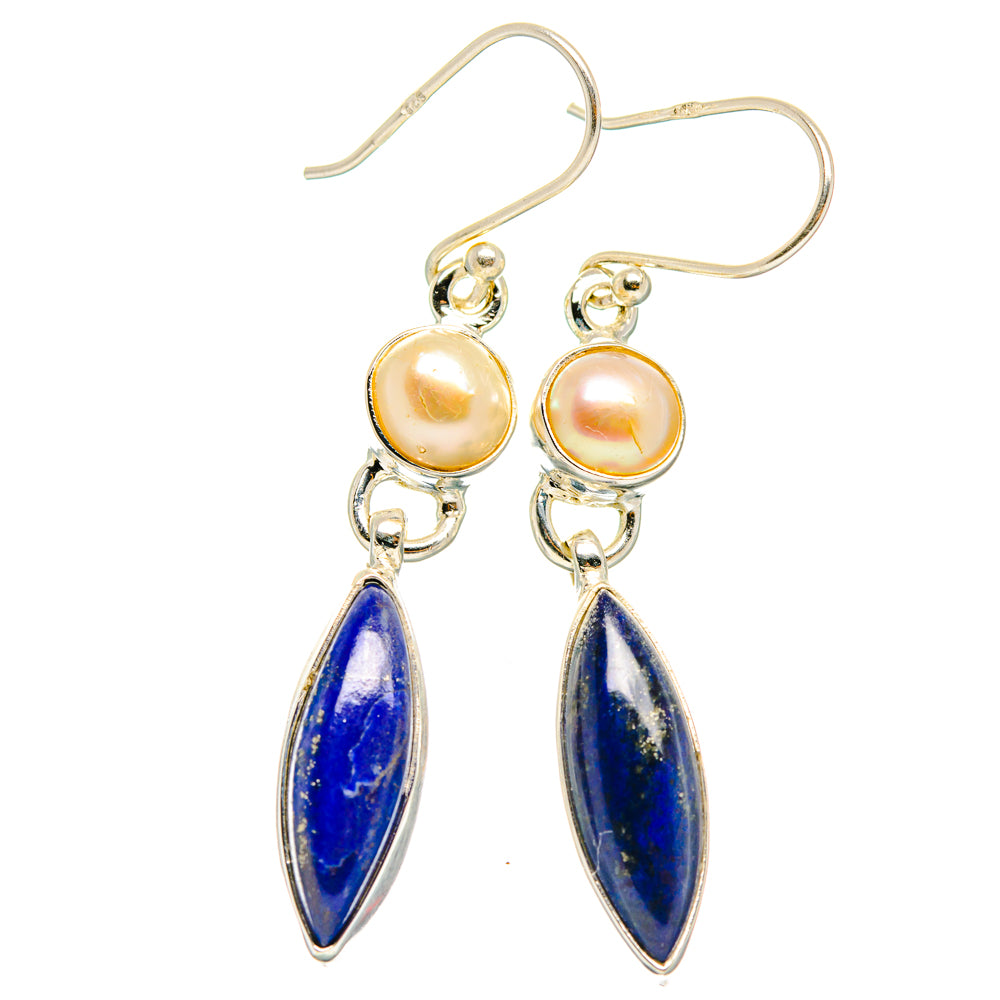 Lapis Lazuli Earrings handcrafted by Anasilvercos - EARR427566 - Photo 2