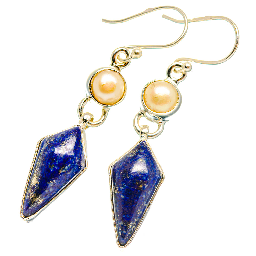 Lapis Lazuli Earrings handcrafted by Anasilvercos - EARR427576 - Photo 2