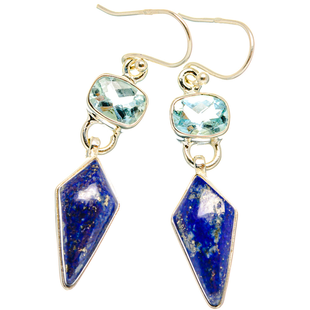 Lapis Lazuli Earrings handcrafted by Anasilvercos - EARR427587 - Photo 2