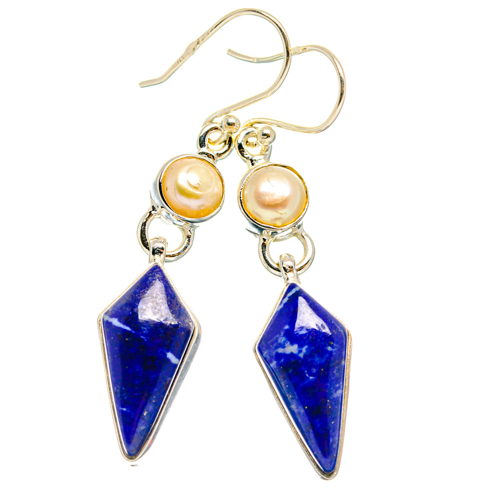 Lapis Lazuli Earrings handcrafted by Anasilvercos - EARR427591 - Photo 2