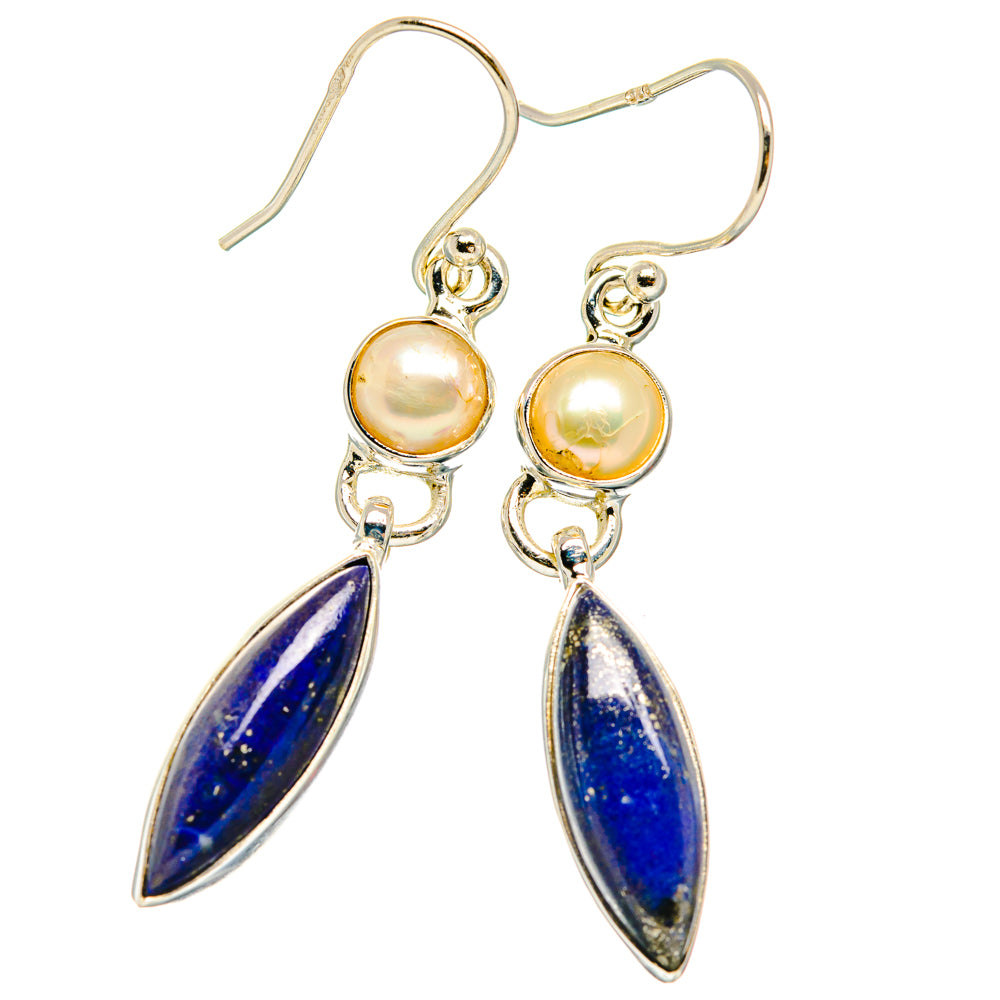Lapis Lazuli Earrings handcrafted by Anasilvercos - EARR427593 - Photo 2