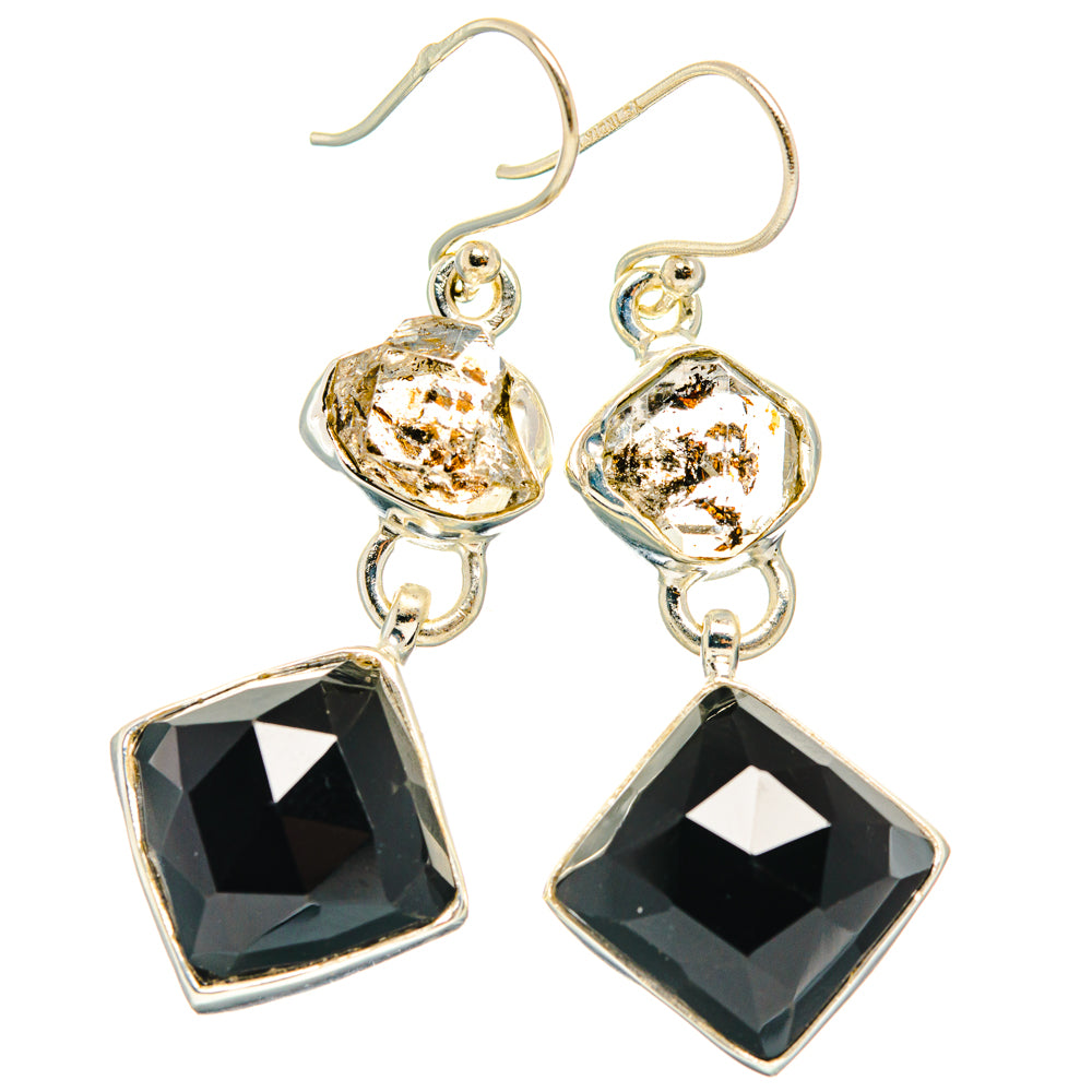 Black Onyx Earrings handcrafted by Anasilvercos - EARR427594 - Photo 2