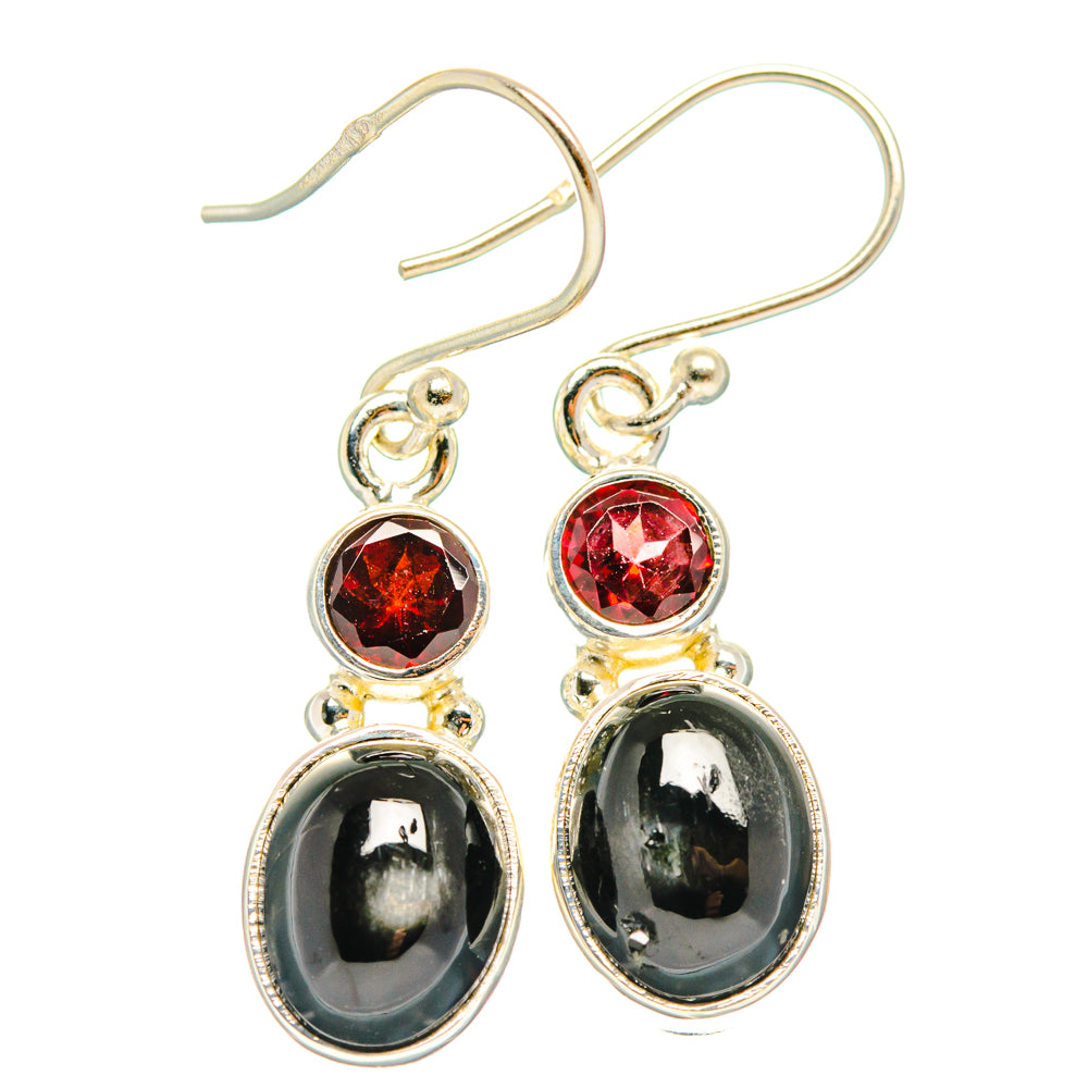 Star Diopside Earrings handcrafted by Anasilvercos - EARR427600 - Photo 2