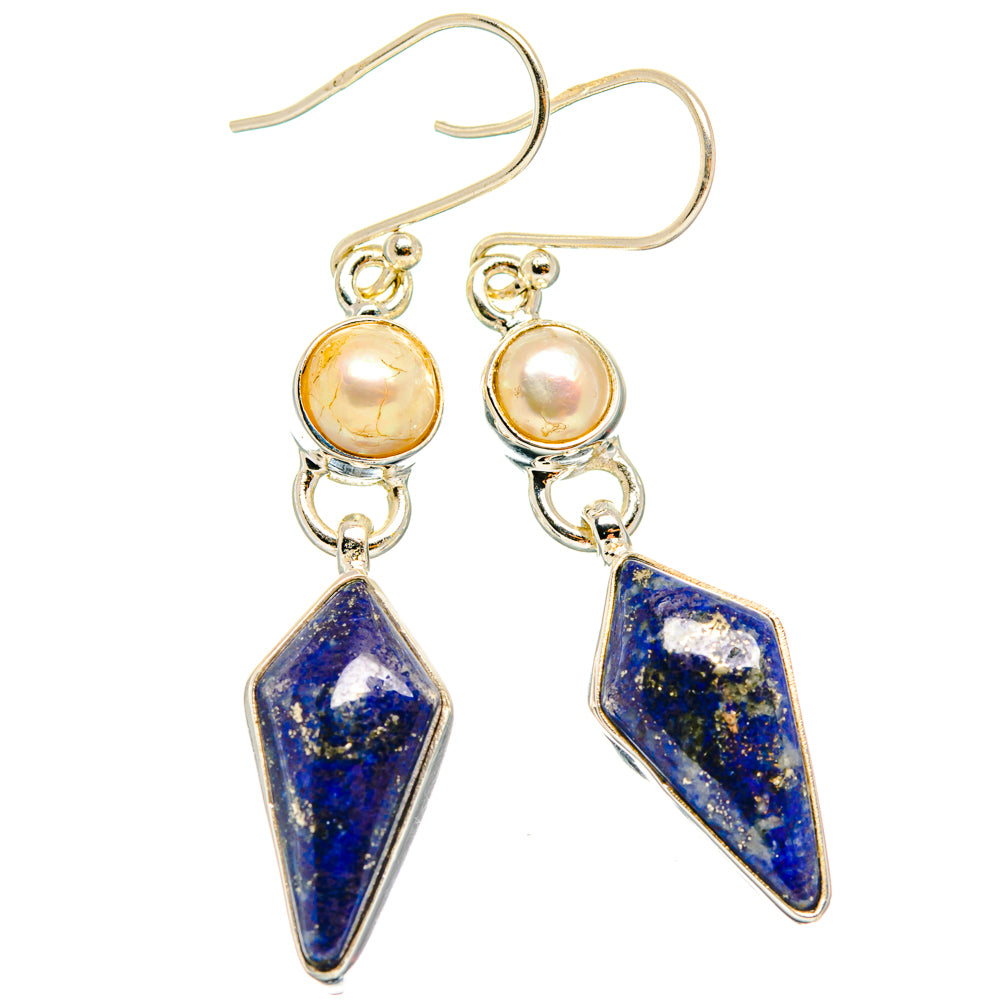 Lapis Lazuli Earrings handcrafted by Anasilvercos - EARR427612 - Photo 2