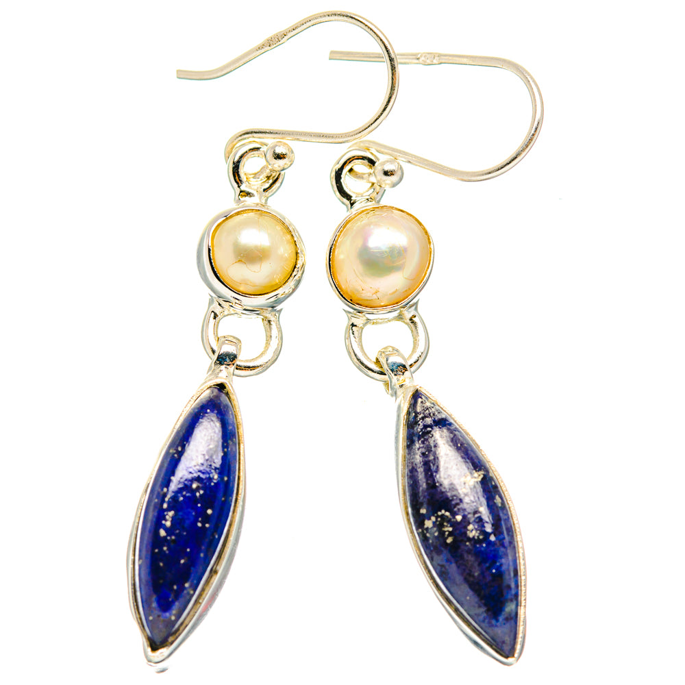 Lapis Lazuli Earrings handcrafted by Anasilvercos - EARR427619 - Photo 2