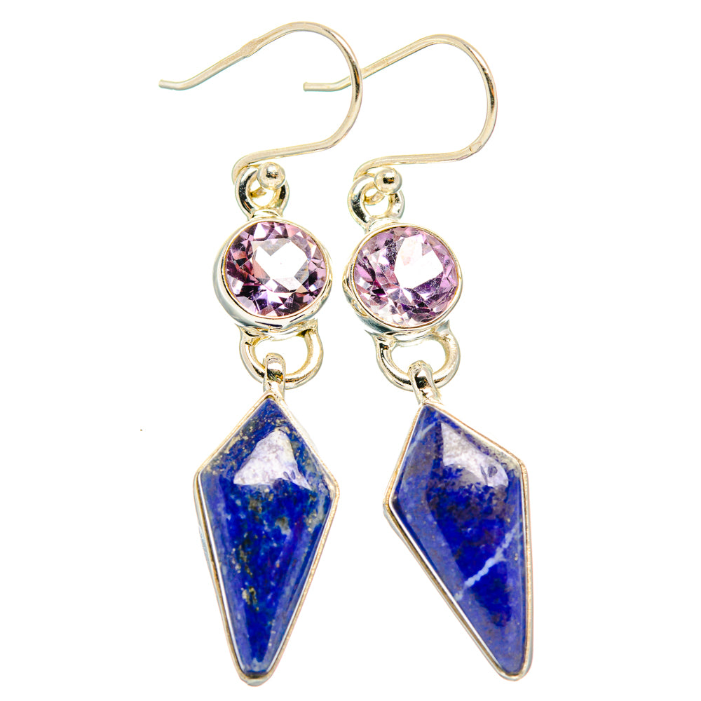 Lapis Lazuli Earrings handcrafted by Anasilvercos - EARR427631 - Photo 2