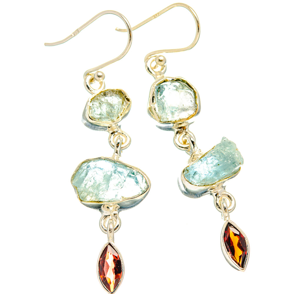 Aquamarine Earrings handcrafted by Anasilvercos - EARR427633 - Photo 2