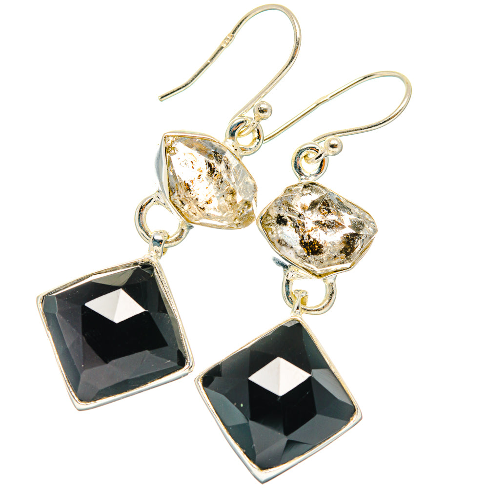 Black Onyx Earrings handcrafted by Anasilvercos - EARR427640 - Photo 2