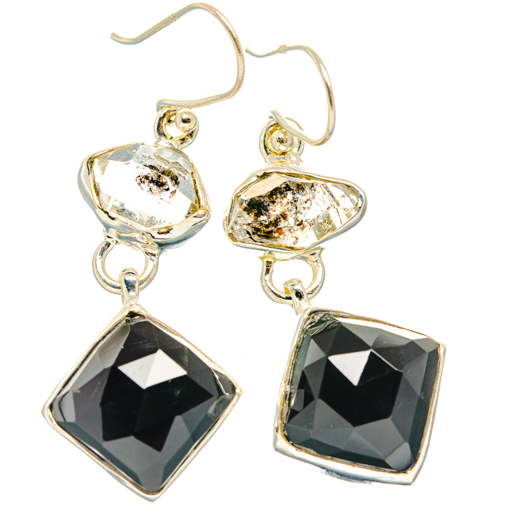 Black Onyx Earrings handcrafted by Anasilvercos - EARR427654 - Photo 2
