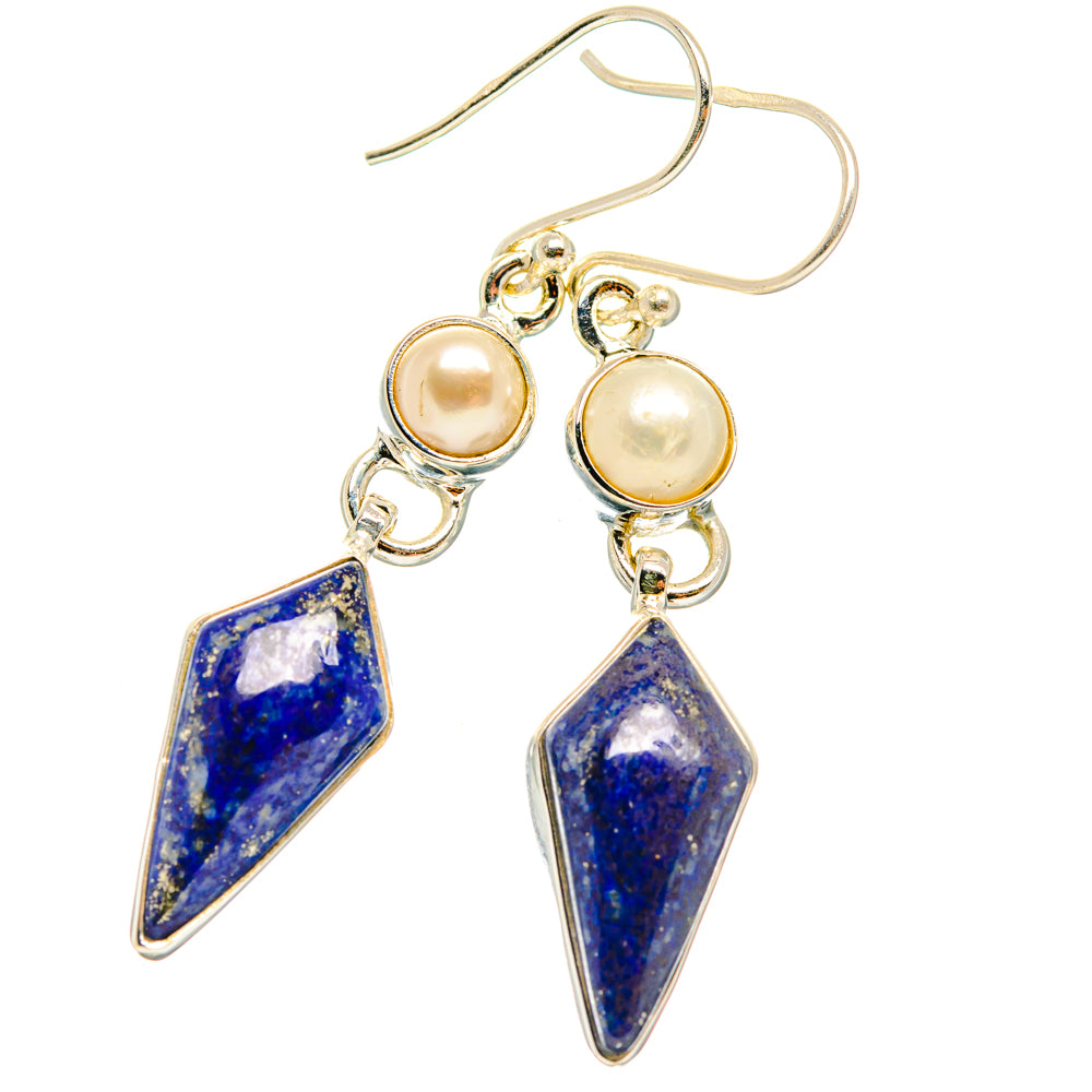 Lapis Lazuli Earrings handcrafted by Anasilvercos - EARR427665 - Photo 2