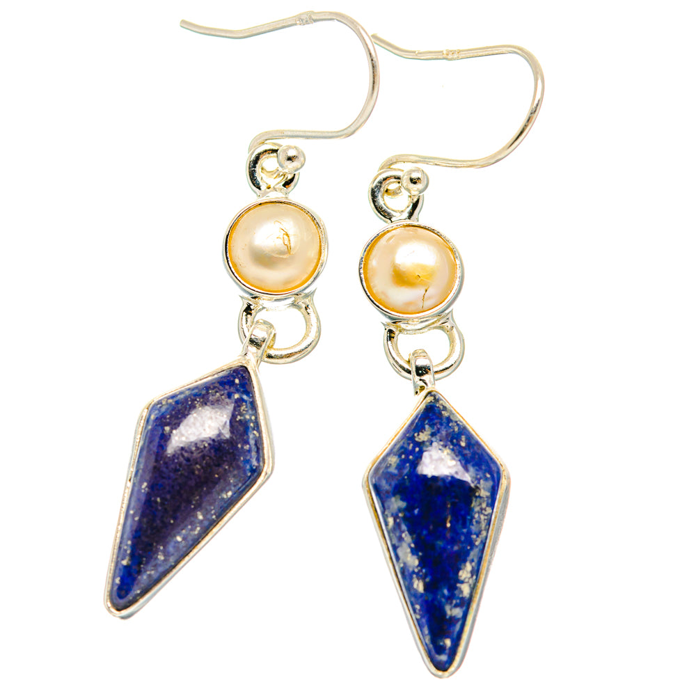 Lapis Lazuli Earrings handcrafted by Anasilvercos - EARR427698 - Photo 2