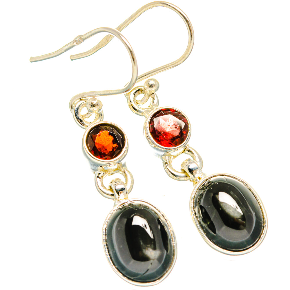 Star Diopside Earrings handcrafted by Anasilvercos - EARR427702 - Photo 2