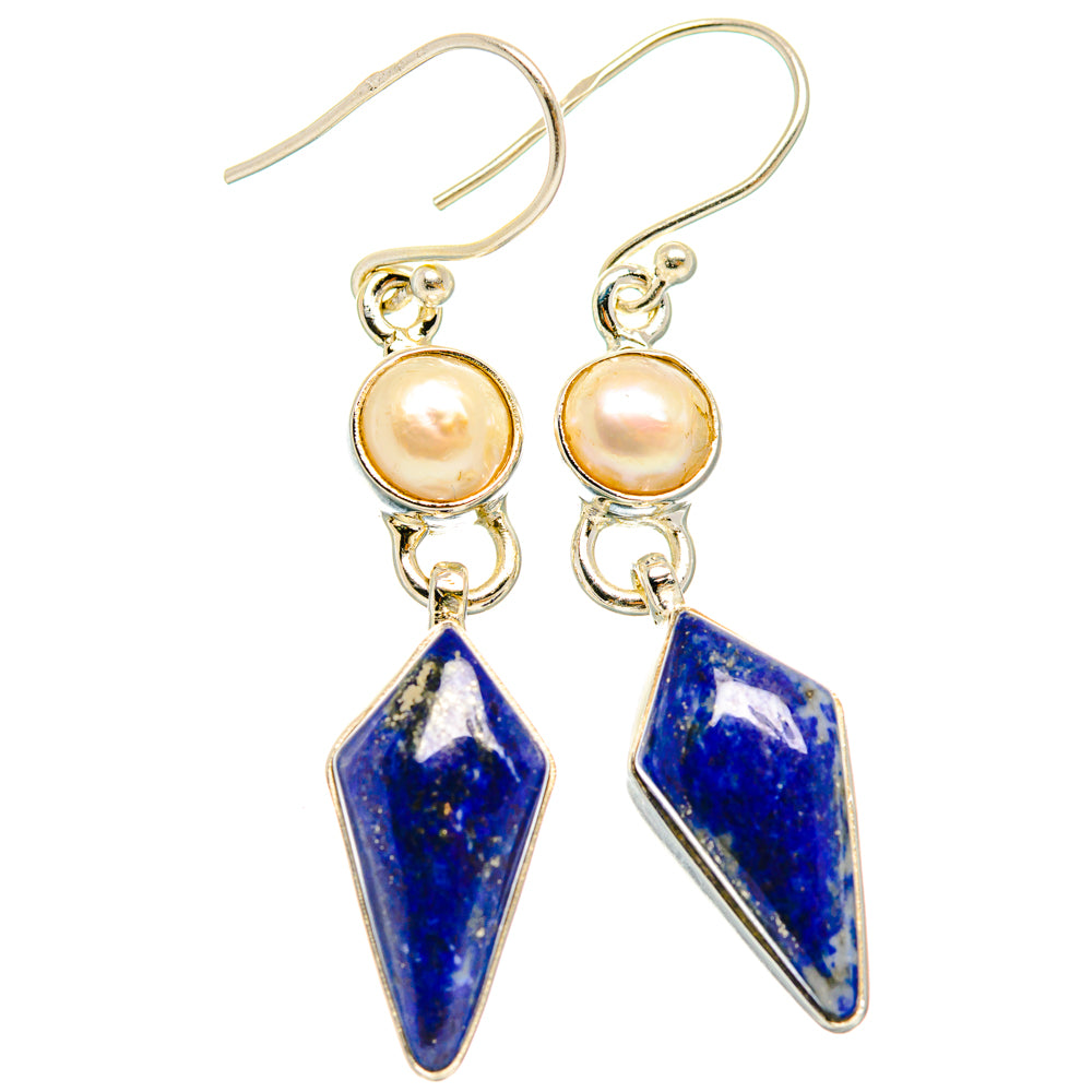 Lapis Lazuli Earrings handcrafted by Anasilvercos - EARR427705 - Photo 2