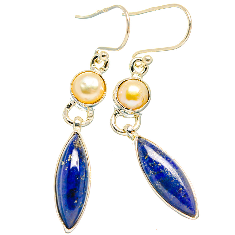 Lapis Lazuli Earrings handcrafted by Anasilvercos - EARR427713 - Photo 2