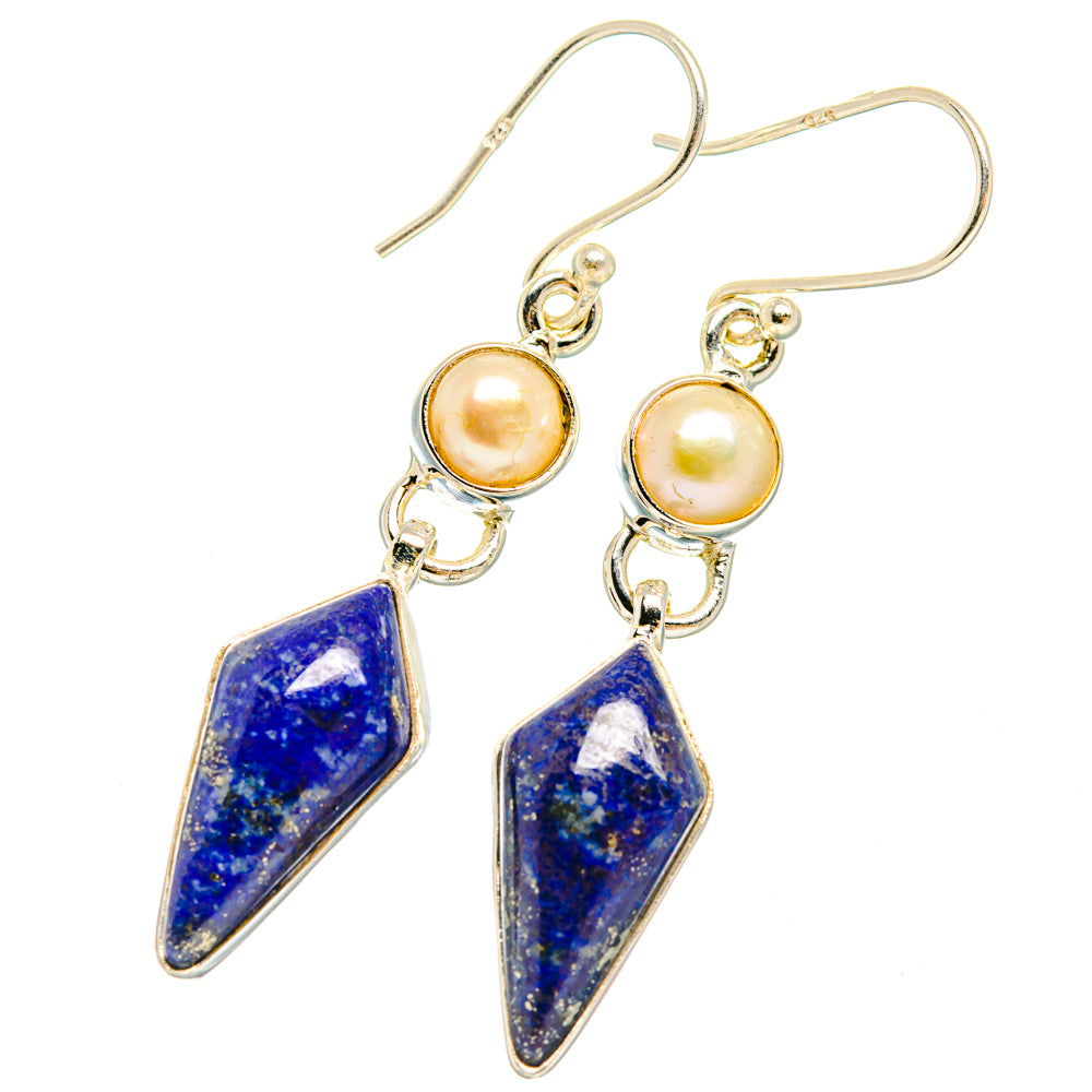Lapis Lazuli Earrings handcrafted by Anasilvercos - EARR427731 - Photo 2