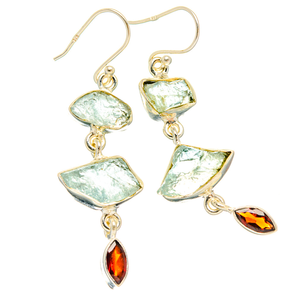 Aquamarine Earrings handcrafted by Anasilvercos - EARR427743 - Photo 2