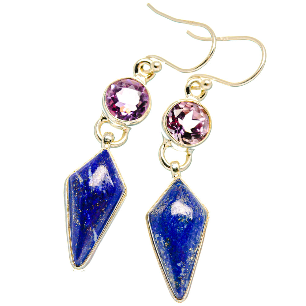 Lapis Lazuli Earrings handcrafted by Anasilvercos - EARR427753 - Photo 2