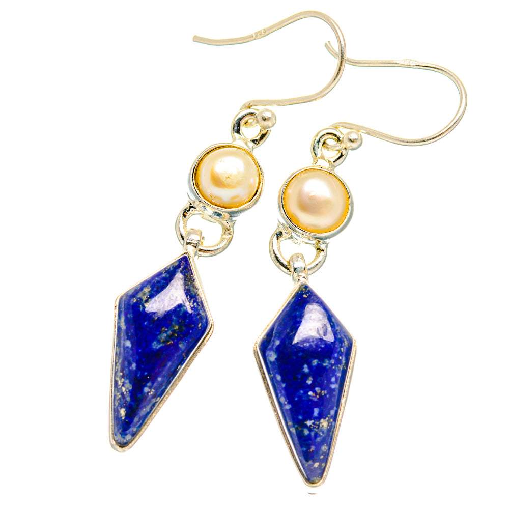 Lapis Lazuli Earrings handcrafted by Anasilvercos - EARR427756 - Photo 2