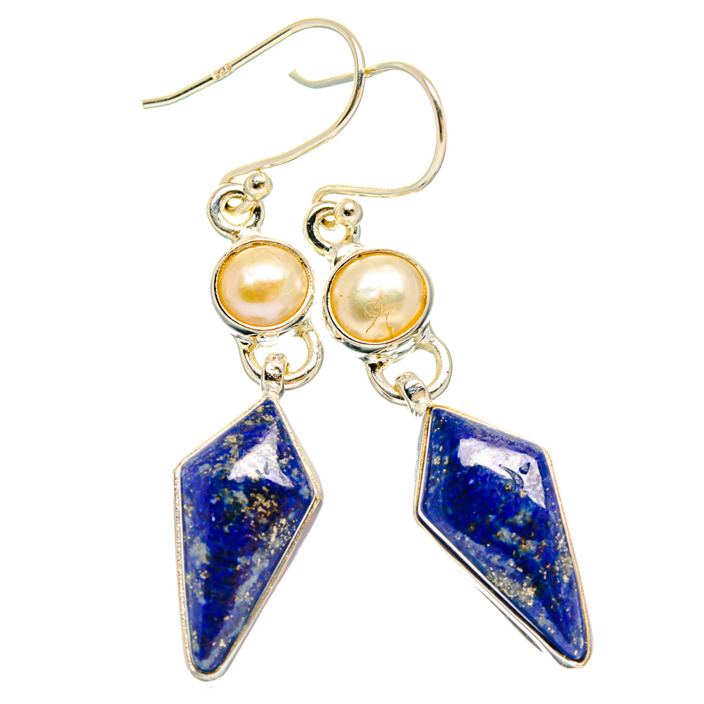 Lapis Lazuli Earrings handcrafted by Anasilvercos - EARR427758 - Photo 2