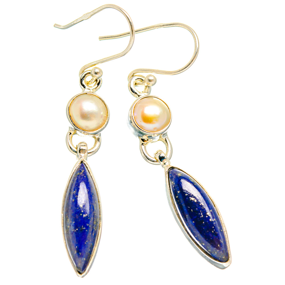 Lapis Lazuli Earrings handcrafted by Anasilvercos - EARR427766 - Photo 2