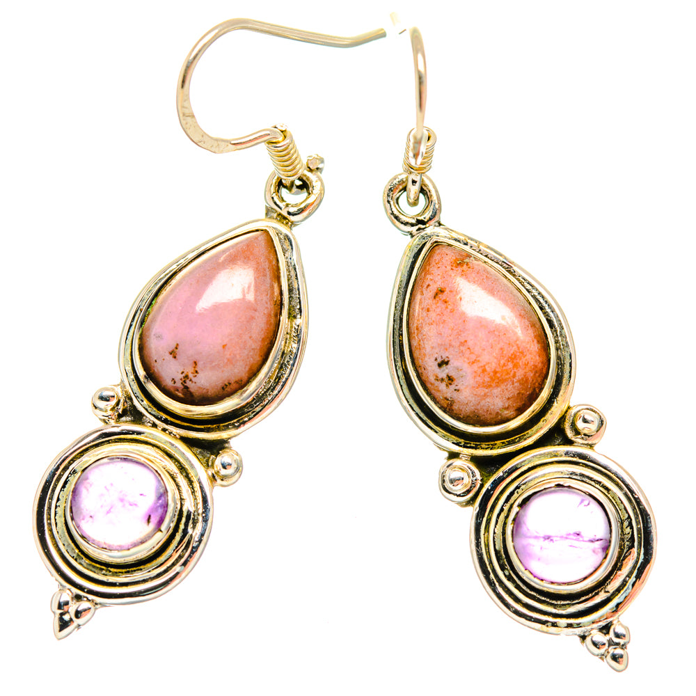 Rhodonite Earrings handcrafted by Anasilvercos - EARR427800 - Photo 2