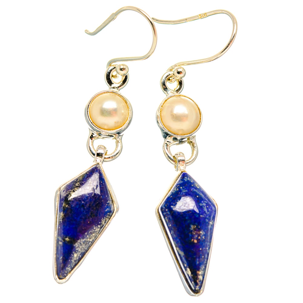 Lapis Lazuli Earrings handcrafted by Anasilvercos - EARR427801 - Photo 2