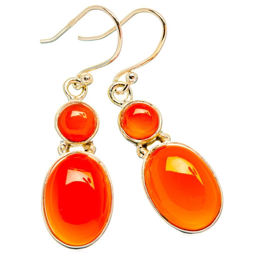 Carnelian Earrings handcrafted by Anasilvercos - EARR427804 - Photo 2