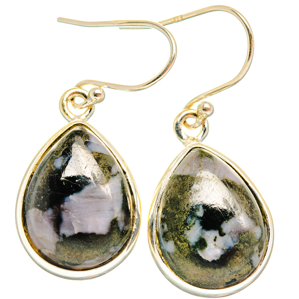 Gabbro Stone Earrings handcrafted by Anasilvercos - EARR427813 - Photo 2