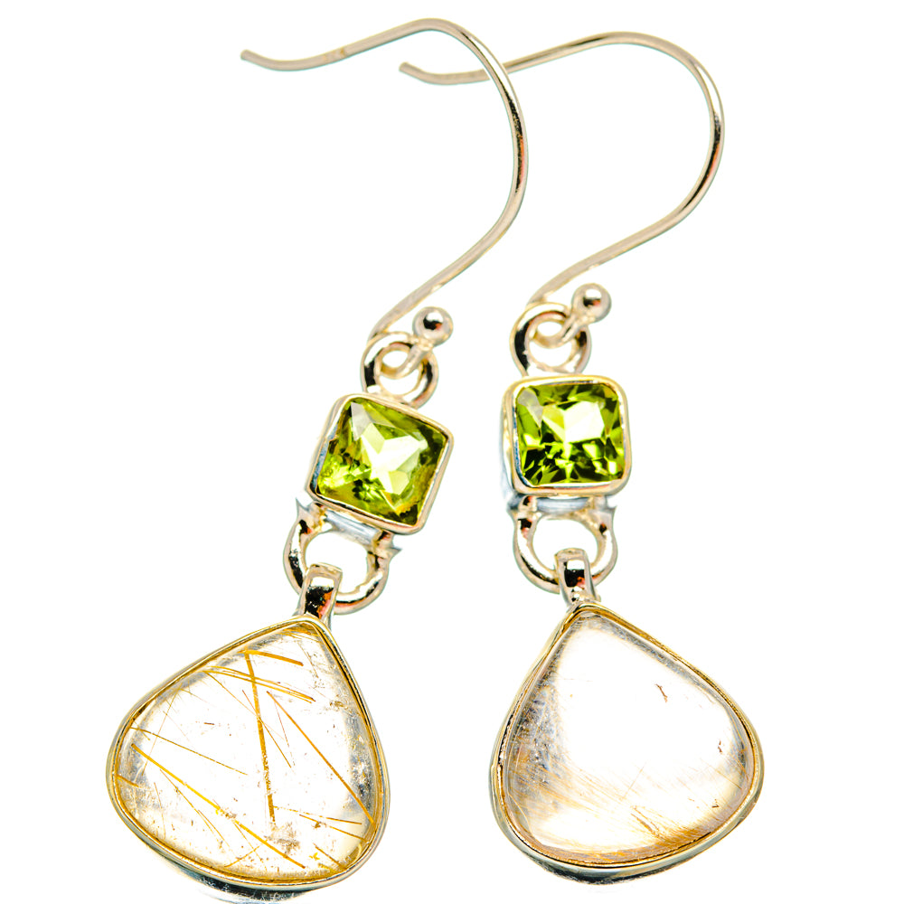 Rutilated Quartz Earrings handcrafted by Anasilvercos - EARR427824 - Photo 2