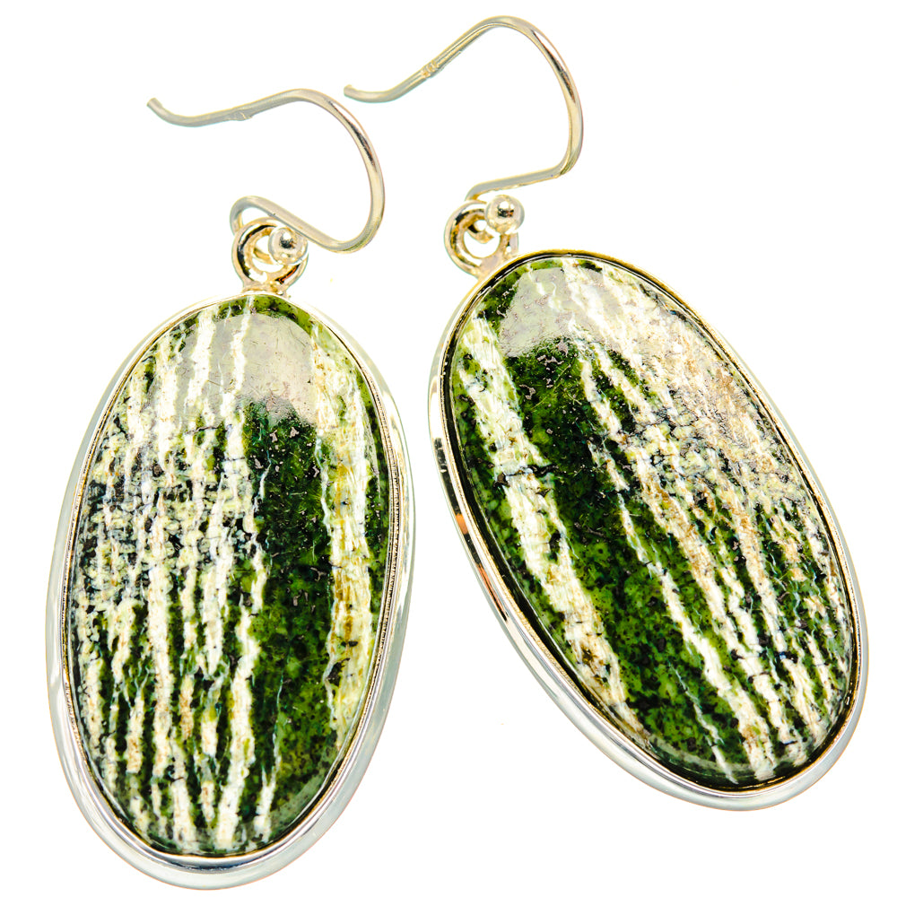 Green Swiss Opal Earrings handcrafted by Anasilvercos - EARR427841 - Photo 2