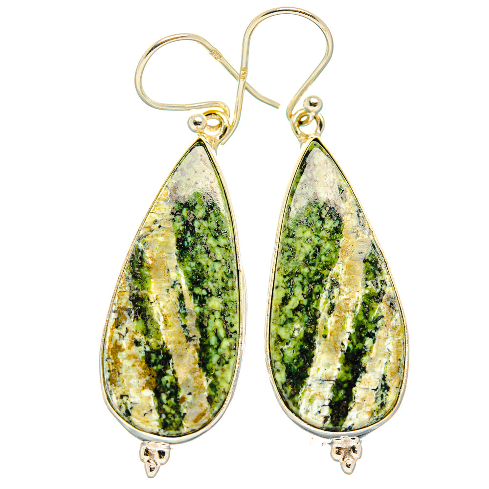 Green Swiss Opal Earrings handcrafted by Anasilvercos - EARR427849 - Photo 2
