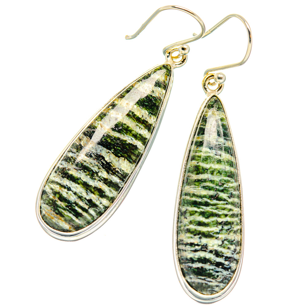 Green Swiss Opal Earrings handcrafted by Anasilvercos - EARR427852 - Photo 2