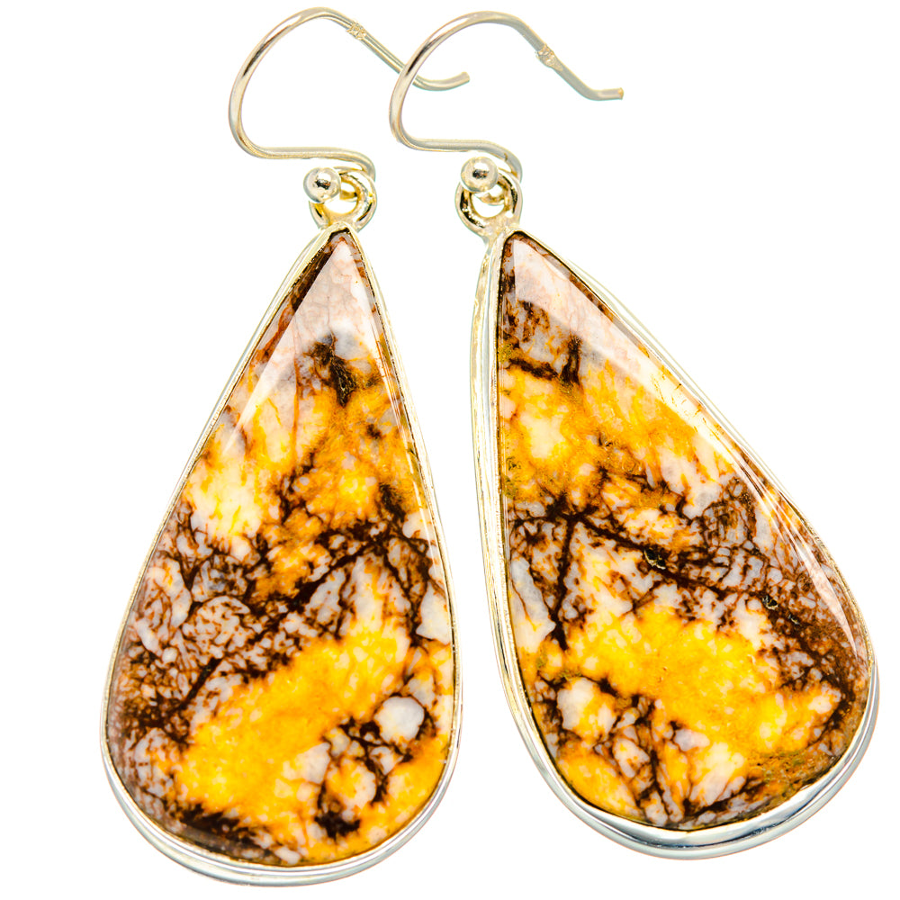 Dendritic Agate Earrings handcrafted by Anasilvercos - EARR427858 - Photo 2
