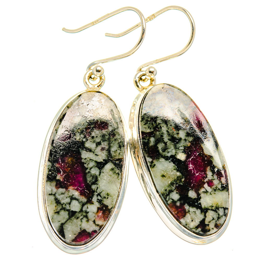 Russian Eudialyte Earrings handcrafted by Anasilvercos - EARR427861 - Photo 2
