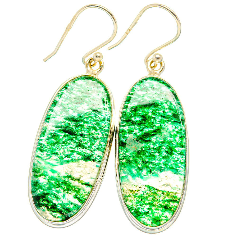 Green Aventurine Earrings handcrafted by Anasilvercos - EARR427867 - Photo 2