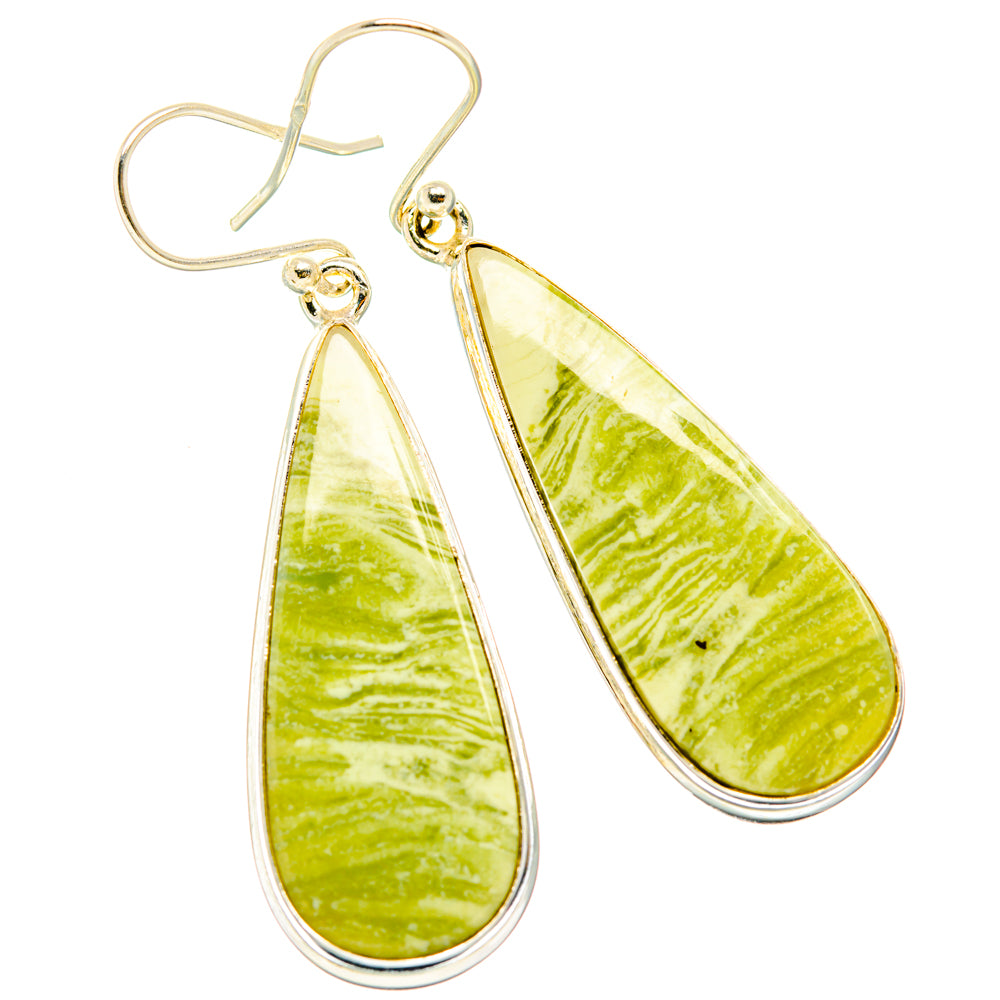 Lemon Jasper Earrings handcrafted by Anasilvercos - EARR427876 - Photo 2