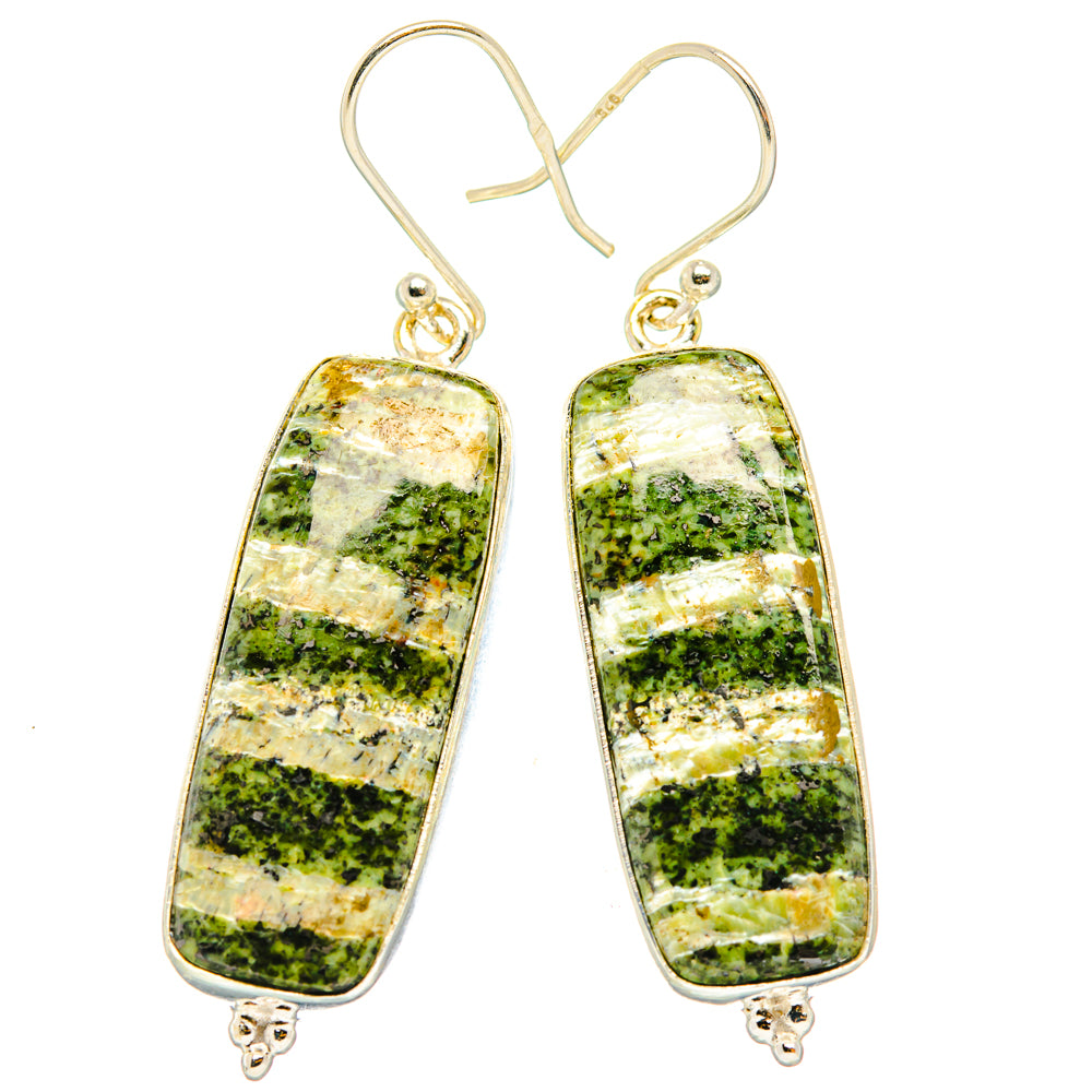 Green Swiss Opal Earrings handcrafted by Anasilvercos - EARR427878 - Photo 2