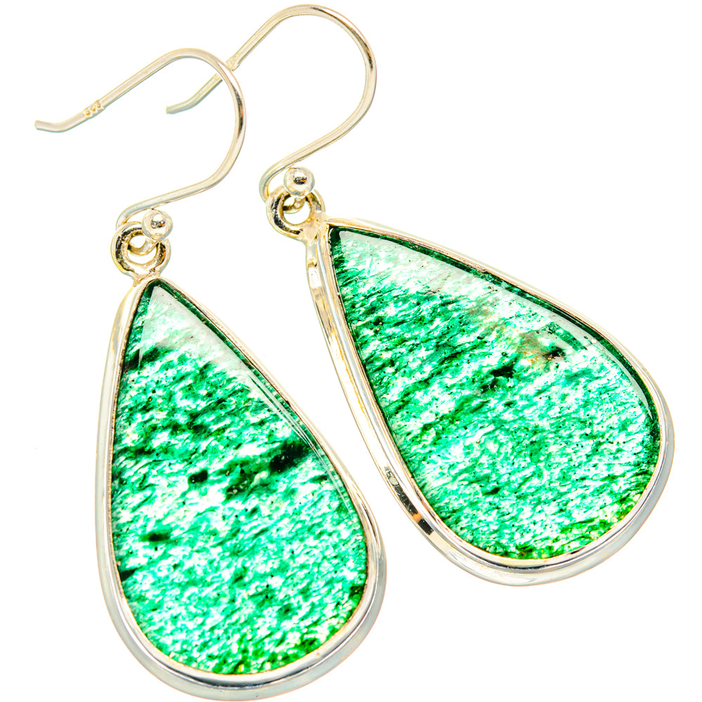 Green Aventurine Earrings handcrafted by Anasilvercos - EARR427879 - Photo 2
