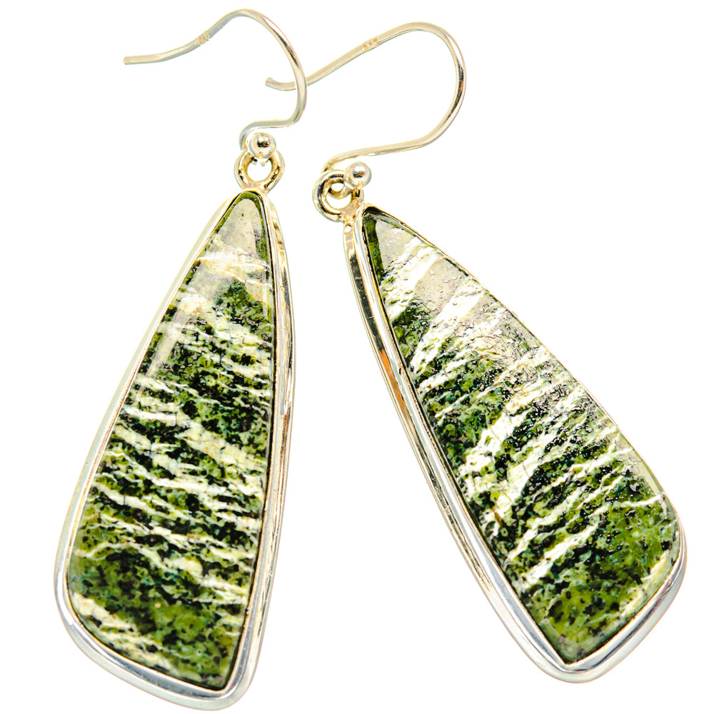 Green Swiss Opal Earrings handcrafted by Anasilvercos - EARR427880 - Photo 2