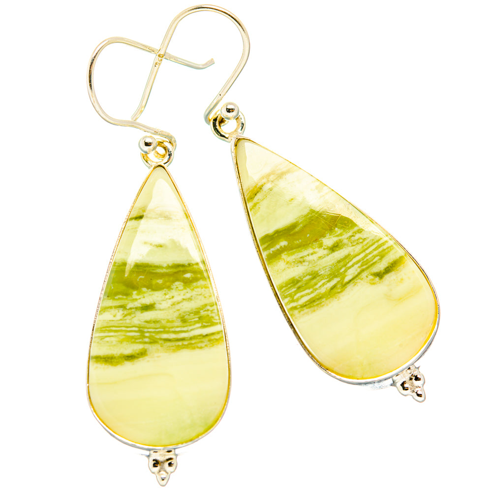 Lemon Jasper Earrings handcrafted by Anasilvercos - EARR427885 - Photo 2