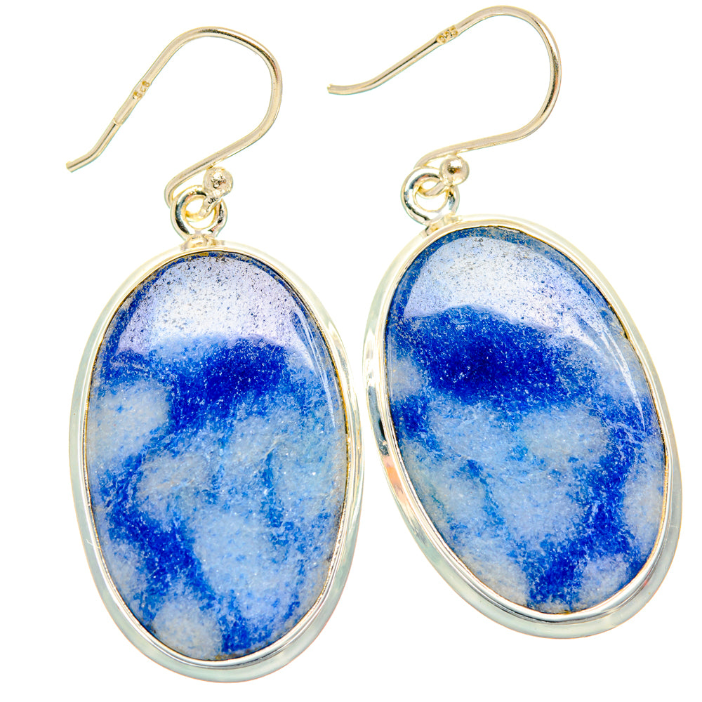 Sodalite Earrings handcrafted by Anasilvercos - EARR427893 - Photo 2