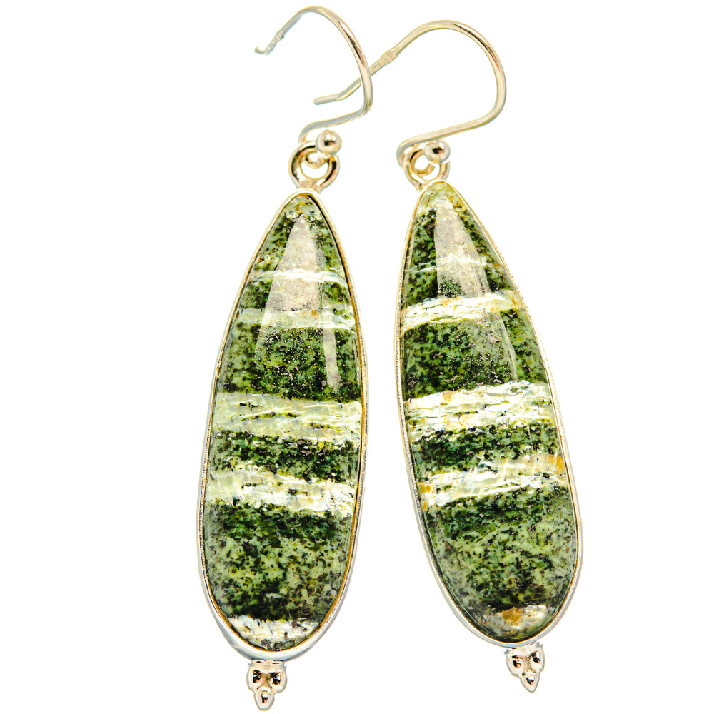 Green Swiss Opal Earrings handcrafted by Anasilvercos - EARR427895 - Photo 2