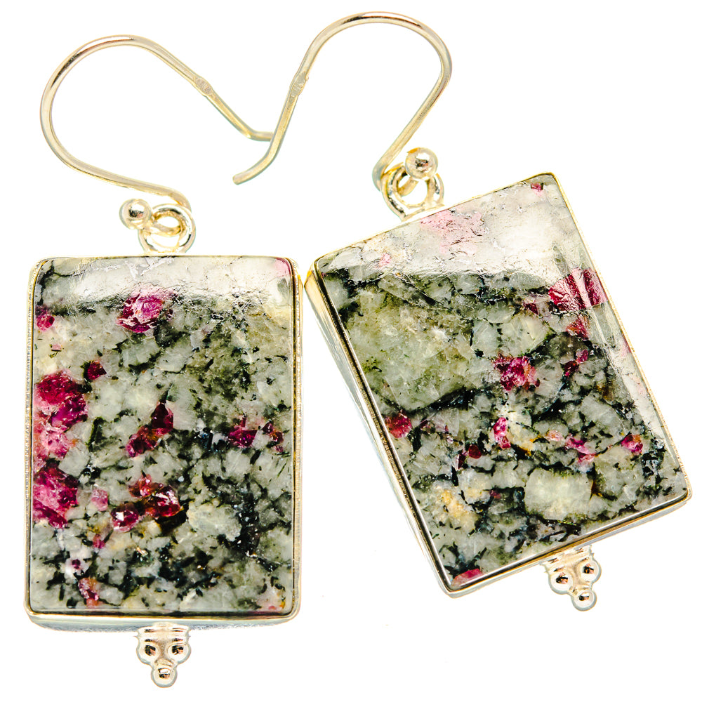 Russian Eudialyte Earrings handcrafted by Anasilvercos - EARR427898 - Photo 2